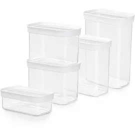 Emsa Optima rechteckig transparent 0,45 l 5-teiliges Set