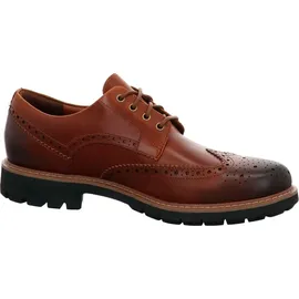 CLARKS Batcombe Wing Derbys, Braun (Dark Tan Lea), 40 EU