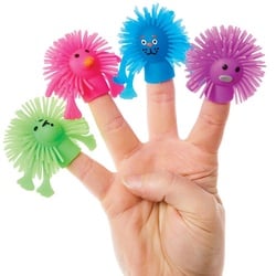 Haarige Igel-Fingerpuppen (pro Set 8) Mitgebsel