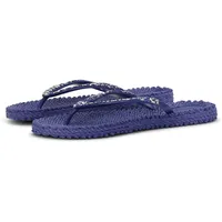 Ilse Jacobsen Damen Glitzer Flip Flop, CHEERFUL01 Zehentrenner, Blau (Blau) - 38 EU