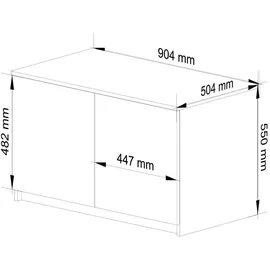 Akord Schrankaufsatz 90 x 55 x 51 cm