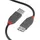 Lindy USB-A 2,0 m Schwarz/Grau