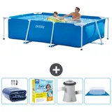 Intex Rahmenschwimmbecken rechteckig – 260x160x65 cm – Zubehör CB8 Blau No Size