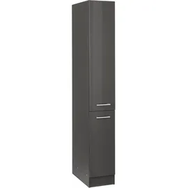 kochstation Apothekerschrank KS-Utah 30 x 60 x 200 cm Grau