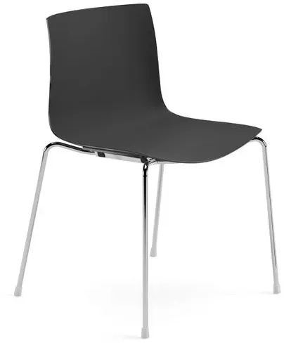 Arper Stuhl Catifa 46 einfarbig Vierfuß Chrom