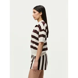 LeGer By Lena Gercke T-Shirt mit Polokragen Modell 'Cora', Offwhite, 36,