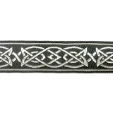 10m Keltischer Borte Webband 25mm breit Farbe: Grau-Silber präsentiert von 1A-Kurzwaren MG05-grsi-25 (Grau-Silber)