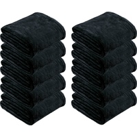 Wohndecke Fleece Wohndecke 10er-Pack "Amarillo", REDBEST, Fleece Uni schwarz 150 cm x 200 cm