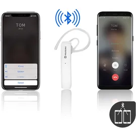 Swissten Ultraleichtes UL-9 Bluetooth-Freisprech-Headset mit MultiPoint - Weiß