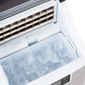 Klarstein Eiswürfelmaschine für Zuhause Camping Gastro, Schnelle Mini Eiswürfelmaschine Klein, Profi Eismaschine für Große Kleine Klare Eiswürfel, Selbstreinigend mit 3,2l Eiswürfelbehälter,