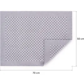 Blumtal 5er Set - Hochwertiges Handtücher Set, 100% Baumwolle, 50x70 cm, grau kariert, ® - geschirrtücher Baumwolle - Grau