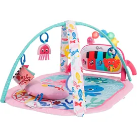 Baby Einstein Ocean Explorers 4-in-1 Spielbogen Baby Spielmatte mit Kick Piano, Musik- & Sprachförderung, Sensorikspielzeug, Lichter & Klänge, Für Neugeborene +, Rosa (Jellyfish Jamboree)