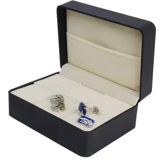 gazechimp Box von storeage schwarz Leder PU für Aufbewahrung Manschettenknöpfe und Clips Krawatte