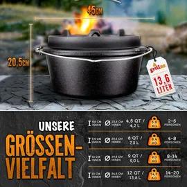 grillas Dutch Oven Set GDO-12OF 13,6 Liter