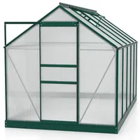 Vitavia Gewächshaus Planet 6200" inkl. Fundament, smaragd, 6,2 m2, 6 mm HKP | Wetterfestes & stabiles Treibhaus | Perfekt für Gemüse & Pflanzen | Robust & langlebig
