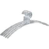 Wenko Kleiderbügel Bubble 5er Set, schlanke Garderobenbügel aus Kunststoff mit Luftblasen-Effekt, jeweils 46 x 17,5 x 1,2 cm,
