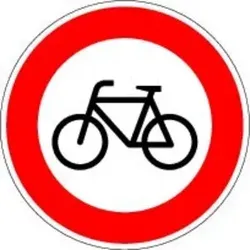 VKZ.254 Ronde 600mm Verbot für Radfahrer RAL-Gütezeichen Folie RA1