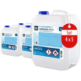 HÖFER CHEMIE Isopropanol 99,9% 4 x 5 L - Ispopropylalkohol zur Reinigung & Entfettung - Starkes Lösungsmittel - Vielseitig Verwendbar