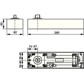 Dormakaba BTS 75 V, Stand.EN 1-4, max.1100mm max.Türgewicht 120kg