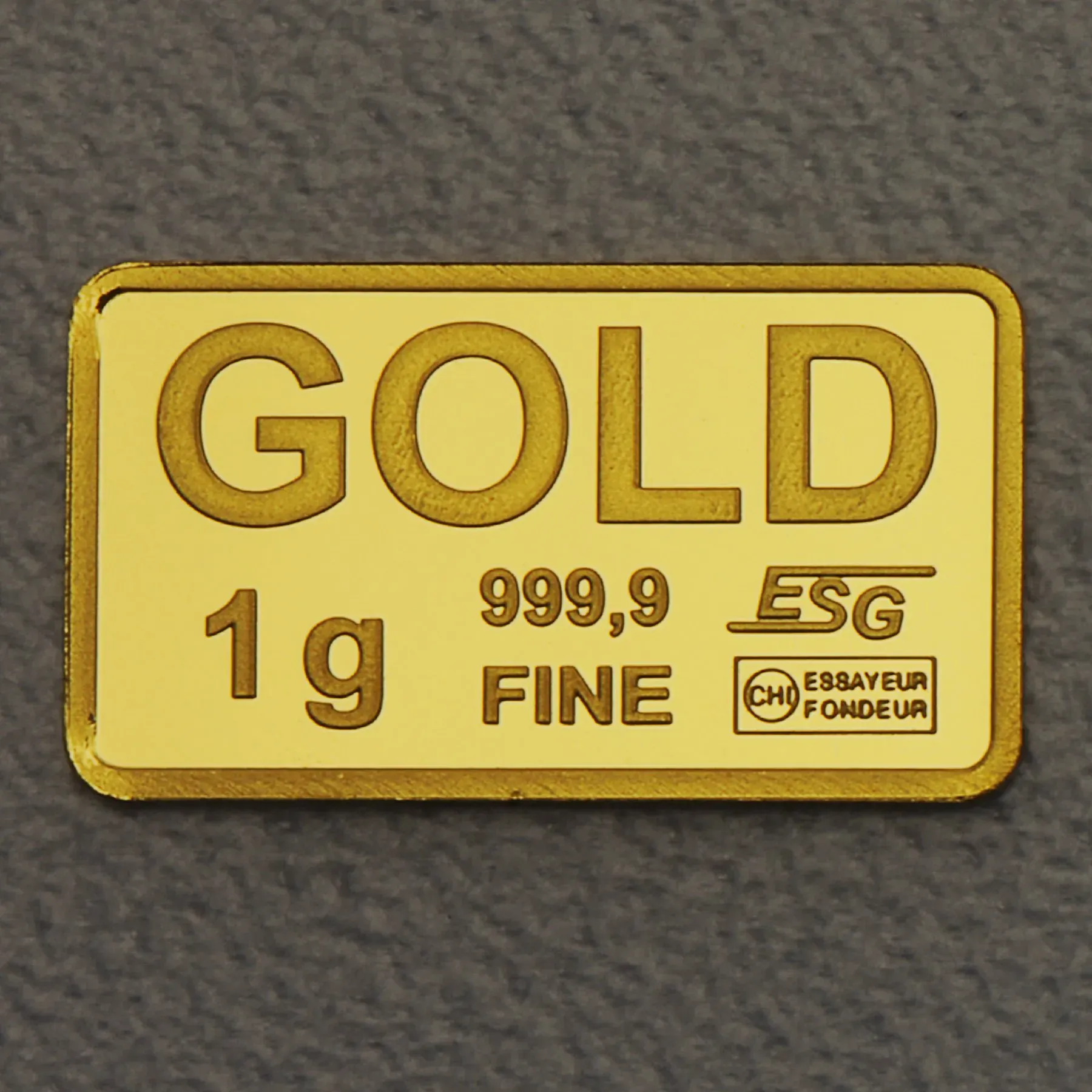 Goldbarren 1g Feingoldbarren (Querformat)