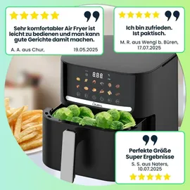casativo Heissluftfritteuse CH9693 6,5 l schwarz/silberfarben