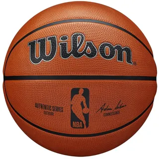 Wilson Basketball NBA AUTHENTIC SERIES, Outdoor, Tackskin Gummi, Größe: 7, Braun