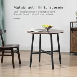 Homcom Ø 80 cm braun