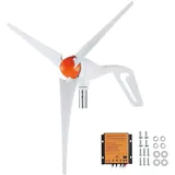 Vevor 500 W Windkraftanlage 24 V Windgenerator 3-Blatt-Windkraftgenerator mit MPPT-Regler einstellbare Windrichtung und 2,5 m/s Startwindgeschwindigkeit geeignet für Zuhause Bauernhof Wohnmobile Boote