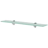 Festnight Schwebendes Regal aus Sicherheitsglas Wand Glasregal Glasboden Glasablage 60 x 20 cm Dicke von 8 mm Tragf?higkeit 10 kg