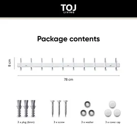 toj Wandgarderobe TOJ Living 78 cm Weiß