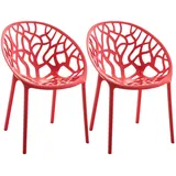 CLP Gartenstuhl Hope Sessel 59 x 59 x 80 cm rot 2 St.