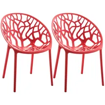 CLP Gartenstuhl Hope Sessel 59 x 59 x 80 cm rot 2 St.