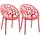 CLP Gartenstuhl Hope Sessel 59 x 59 x 80 cm rot 2 St.