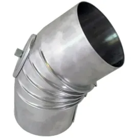 Bertrams Alu Bogen 14BG45-180KV 45° Ø 180 x 1 mm gerippt mit Kontrollverschluss