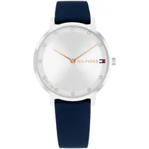 Tommy Hilfiger Analog Quarzuhr für Damen Kollektion mit Silikonarmband Silikonarmband - 1782732