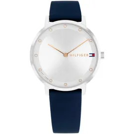 Tommy Hilfiger Analog Quarzuhr für Damen Kollektion mit Silikonarmband Silikonarmband - 1782732