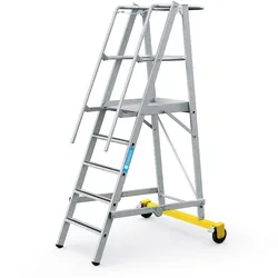 Zarges fahrbare Podestleiter ZAP Safemaster Plus S klappbar 5 Stufen