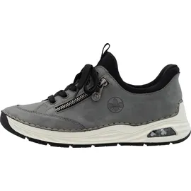 Rieker 44567 Damen Weite G Grau/Schwarz 39