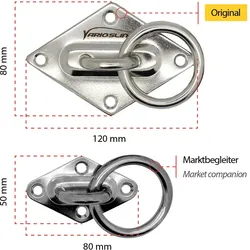 Robuste Edelstahlhalterung Sling Trainer 122mm