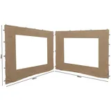 Quick Star 2 Seitenteile 250x190cm für Gartenpavillon Antik Pavillon Partyzelt 3x3m Seitenwand Sand