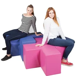 Sitzelement PLUS, Hocker, Bezug Kunstleder, Bezug schwer entflammbar