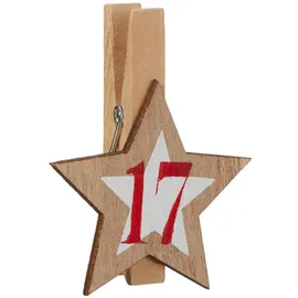 Cepewa Holz-Adventskalender Einmachglas 7,5x13cm 25tlg