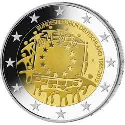 Deutsche 2-Euro-Gedenkmünze "30 Jahre EU-Flagge" - Polierte Platte (PP)
