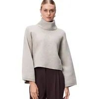 Zero Damen Strickpullover mit Rollkragen", L,