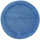 Homescapes Badematte, Blau, Textil, Uni, Rund, 80x80 cm, Oeko-Tex® Standard 100, Badtextilien, Badematten