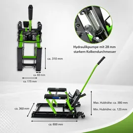 Trutzholm Hebebühne Metall 680 kg grün