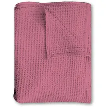 sleezzze Waffelpiqué Decke 75 x 120 cm Rosa