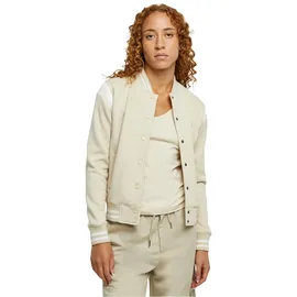 URBAN CLASSICS Inset College Jacke Soft Seagrass / White 4XL