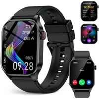 IYDEE Smartwatch für Herren und Damen, Anruf, Bluetooth 2.04 Zoll, AMOLED HD, Smartwatch IP68, Herzfrequenz-Monitor, Blutdruck, Schlaf und Gesundheit, 100 Sportmodi, kompatibel mit Android iOS