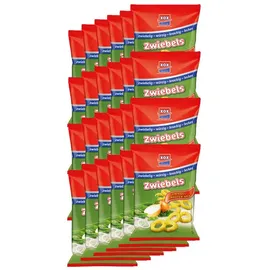 XOX Zwiebelringe Kräuter Mix Snack mit Zwiebelgeschmack 40g 24er Pack